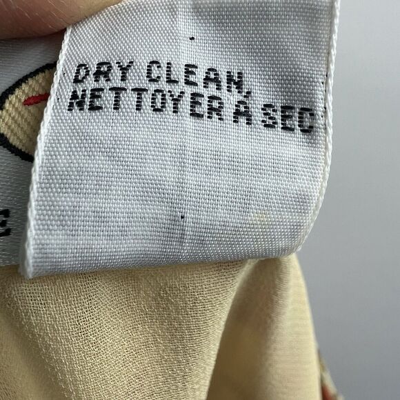 Talbots Vintage Tan Orange Floral Wrap Long Skirt Size 2 Wool - Picture 16 of 16